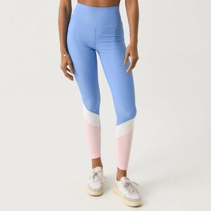 Beach Riot Blue, White & Pink Colorblock High-Waist Leggings